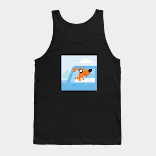 CUTE VACATION TRAVEL DOG Tank Top